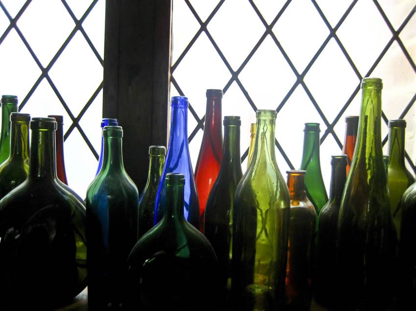 Bottles of alcohol