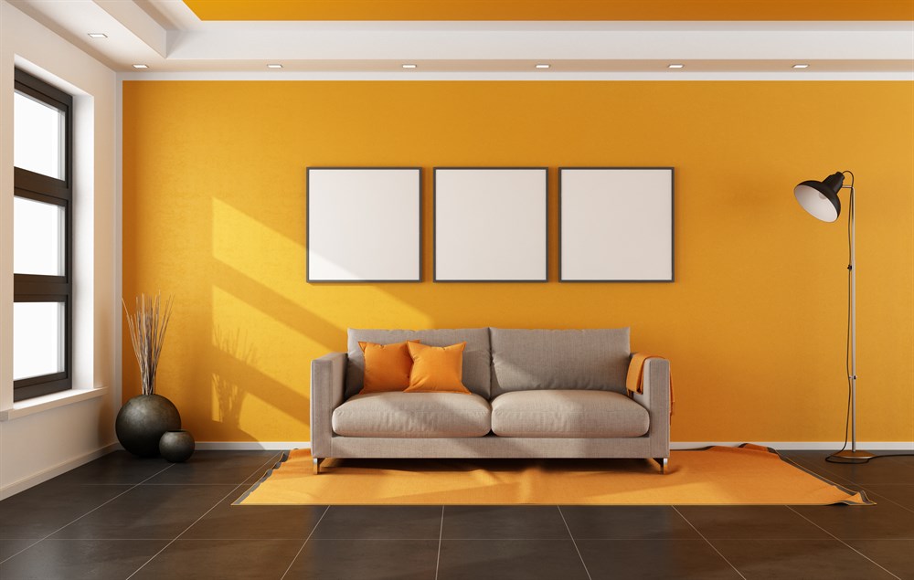 Orange wall paint